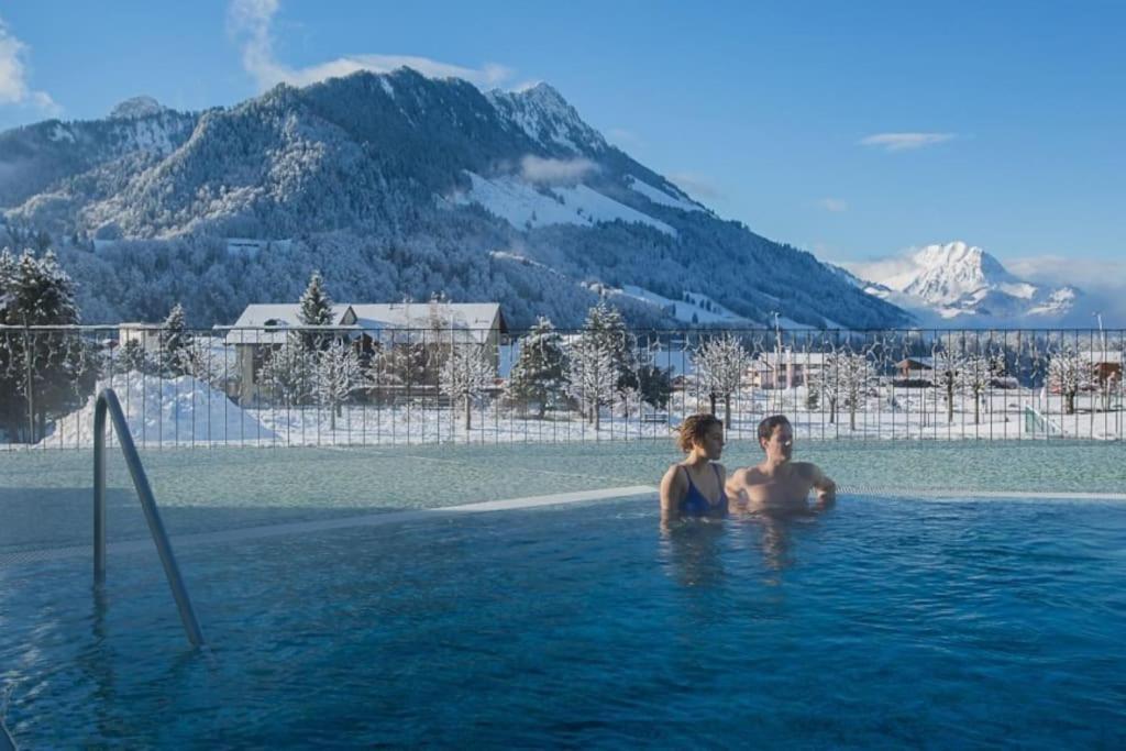 Confortable Chalet Avec Magnifique Vue En Gruyere. Charmey Exterior foto